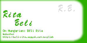 rita beli business card